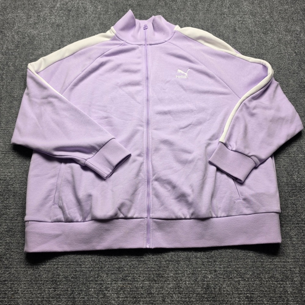 Puma Iconic T7 Track Jacket Womens 3X Light Lavender Lilac Full Zip 531853-16